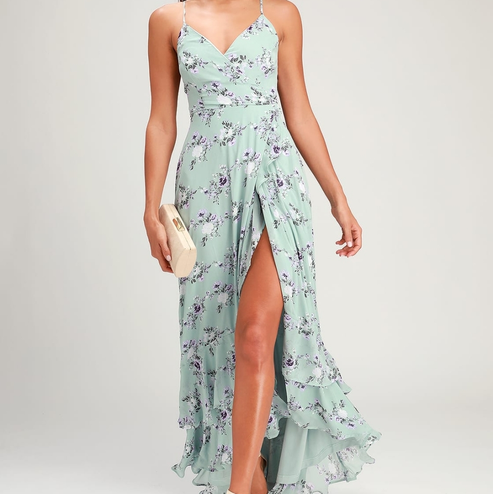 NWT Lulu's Floral Maxi Dress XS